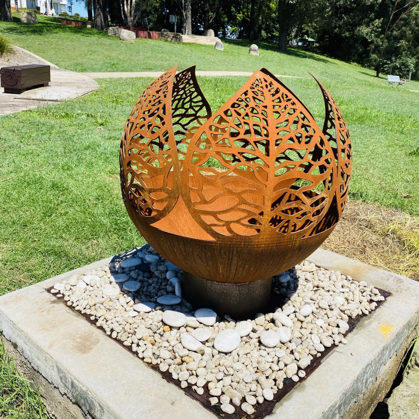 The Leaf Sphere Fire Pit