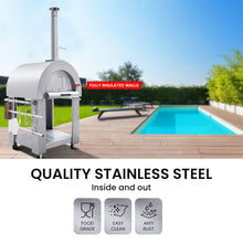 Load image into Gallery viewer, EuroGrille Outdoor Pizza Oven Stainless Steel Portable Pizza Maker Cooker Wood Charcoal Fired
