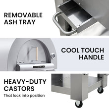 Load image into Gallery viewer, EuroGrille Outdoor Pizza Oven Stainless Steel Portable Pizza Maker Cooker Wood Charcoal Fired
