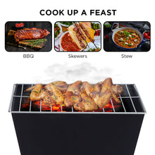 Load image into Gallery viewer, Wallaroo Outdoor Fire Pit for BBQ, Grilling, Cooking, Camping- Portable Brazier with Reversible Stand for Backyard
