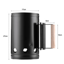 Load image into Gallery viewer, Fast Fire Starter Bucket BBQ Charcoal Chimney Starter Stainless Steel Easy Start Fire

