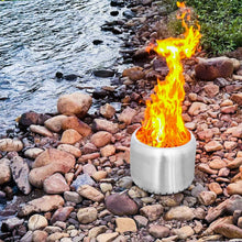 Load image into Gallery viewer, Stainless steel smokeless fire pit by the lake
