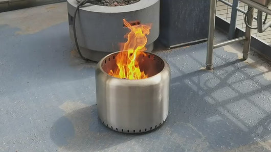 Video of Smokeless fire pit in use