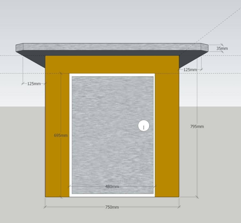 Single accessible bbq cabinet dimensions