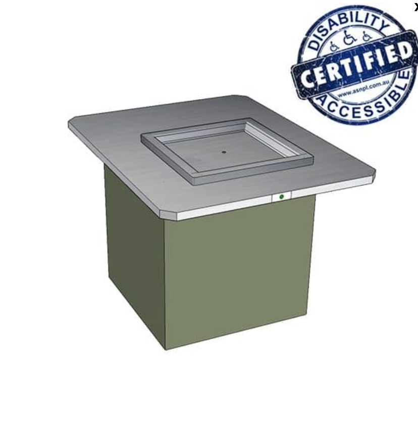 Single accessible bbq cabinet