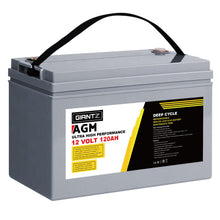 Load image into Gallery viewer, Giantz AGM Deep Cycle Battery 12V 120Ah Marine Sealed Power Portable Box Sola

