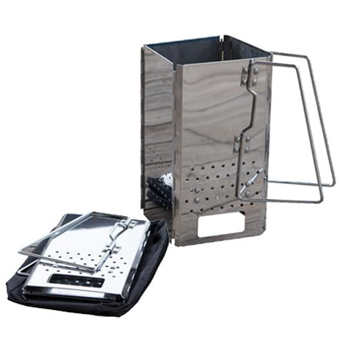 Folding Charcoal Starter and BBQ Bead starter