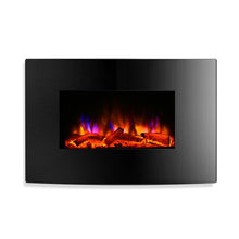 Load image into Gallery viewer, Devanti 2000W Wall Mounted Electric Fireplace Fire Log Wood Heater Realistic Flame
