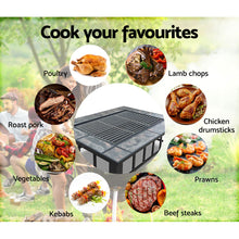 Load image into Gallery viewer, Fire Pit BBQ Grill Table Outdoor Garden Patio Camping Wood Charcoal Fireplace

