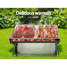 Load image into Gallery viewer, Grillz Fire Pit BBQ Outdoor Camping Portable Patio Heater Folding Packed Steel
