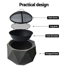 Load image into Gallery viewer, Grillz Outdoor Portable Fire Pit Bowl Wood Burning Patio Oven Heater Fireplace
