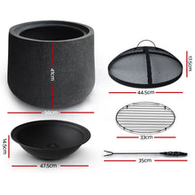 Load image into Gallery viewer, Grillz Outdoor Portable Fire Pit Bowl Wood Burning Patio Oven Heater Fireplace
