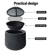 Load image into Gallery viewer, Grillz Outdoor Portable Fire Pit Bowl Wood Burning Patio Oven Heater Fireplace
