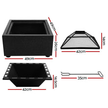 Load image into Gallery viewer, Grillz Outdoor Fire Pit Patio Charcoal Firepit Heater Backyard Garden Fireplace
