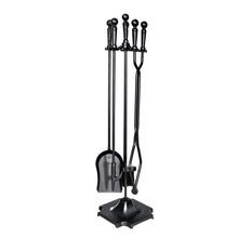 Load image into Gallery viewer, Grillz Fireplace Tool Set Fire Place Tools Poker Brush Shovel Stand Tongs
