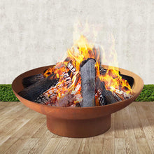 Load image into Gallery viewer, Grillz Rustic Fire Pit Vintage Campfire Wood Burner Rust Outdoor Iron Bowl 70CM
