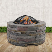 Load image into Gallery viewer, Grillz Fire Pit Outdoor Table Charcoal Fireplace Garden Firepit Heater
