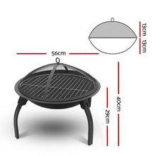 Load image into Gallery viewer, Grillz 22 Inch Portable Foldable Outdoor Fire Pit Fireplace
