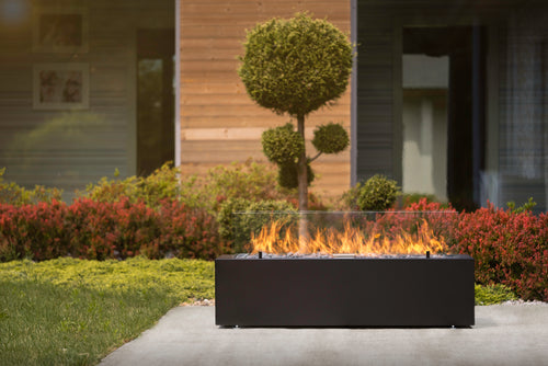 Planika Galio Black Outdoor Gas Fireplace - Manual Series