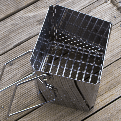 Folding Charcoal Starter and BBQ Bead starter
