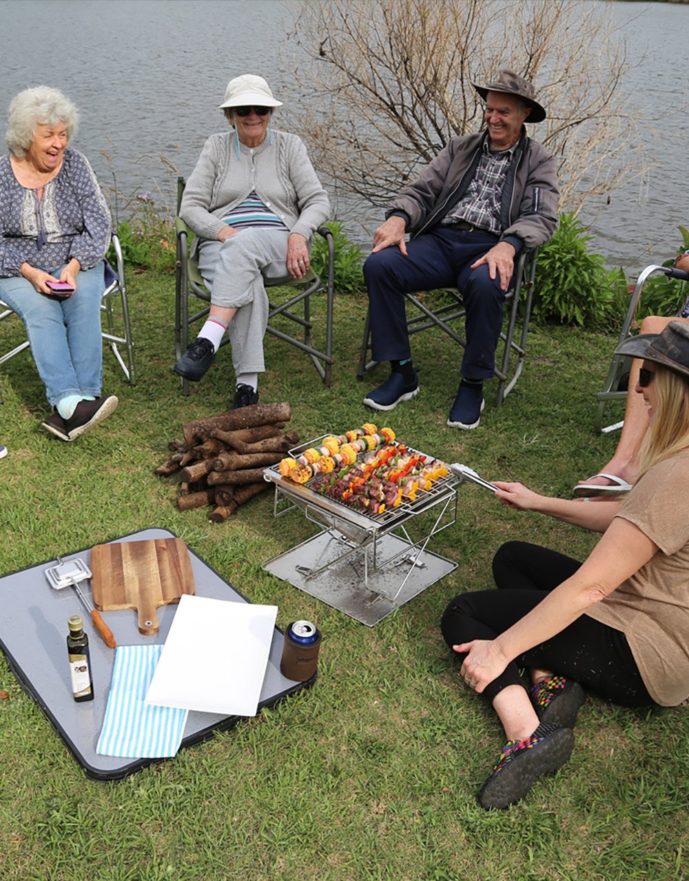 Quokka II folding Camping Fire pit/BBQ - LARGE
