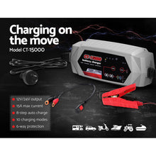 Load image into Gallery viewer, Smart Battery Charger 15A 12V 24V Automatic SLA AGM Car Truck Boat Motorcycle Caravan
