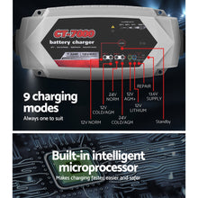 Load image into Gallery viewer, Smart Battery Charger 7A 12V 24V Automatic SLA AGM Car Truck Boat Motorcycle Caravan
