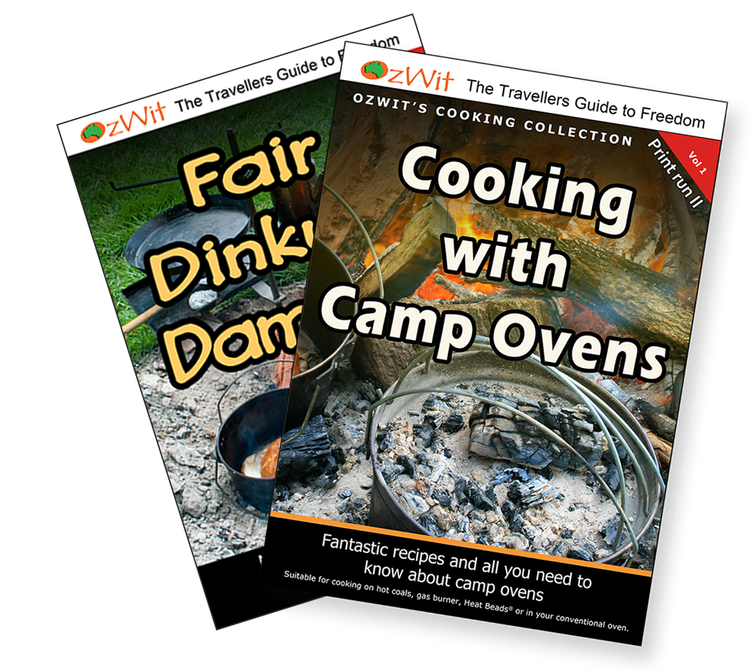 Twin Pack Cook Books - Cooking With Camp Ovens Fair Dinkum Dampers Books, Camp Oven Cooking