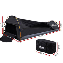 Load image into Gallery viewer, Weisshorn Camping Swags Single Biker Swag Grey Ripstop Canvas
