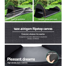 Load image into Gallery viewer, Weisshorn Camping Swags Single Biker Swag Grey Ripstop Canvas
