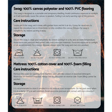 Load image into Gallery viewer, Weisshorn Double Swag Camping Swags Canvas Tent Deluxe Celadon With Mattress
