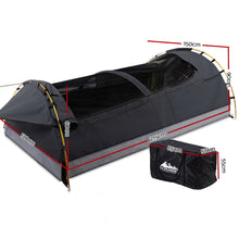 Load image into Gallery viewer, Weisshorn Double Swag Camping Swags Canvas Tent Deluxe Dark Grey Large Bag
