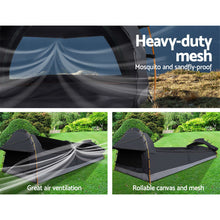 Load image into Gallery viewer, Weisshorn Double Swag Camping Swags Canvas Tent Deluxe Dark Grey Large Bag
