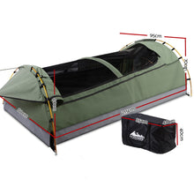 Load image into Gallery viewer, Weisshorn Swags King Single Camping Swag Canvas Tent Deluxe With Mattress
