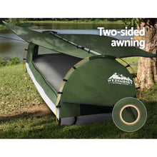Load image into Gallery viewer, Weisshorn Swag King Single Camping Swags Canvas Free Standing Dome Tent Celadon
