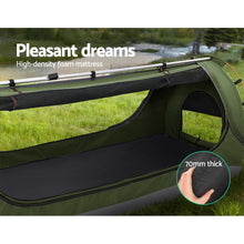 Load image into Gallery viewer, Weisshorn Swag King Single Camping Swags Canvas Free Standing Dome Tent Celadon
