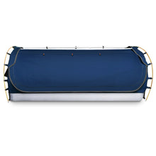 Load image into Gallery viewer, Weisshorn Swag King Single Camping Swags Canvas Free Standing Dome Tent Dark Blue with 7CM Mattress
