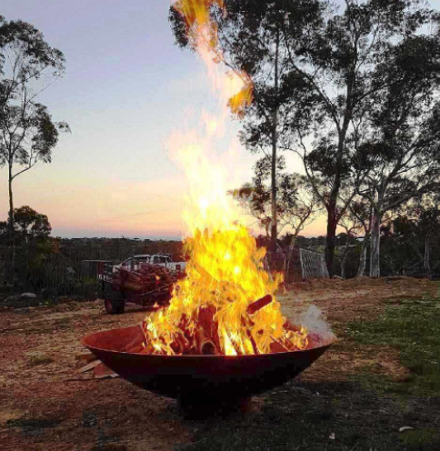 The Cauldron fire pit in action - 1.2m