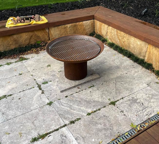 Stainless Steel Grill on fire pit