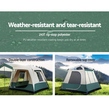 Load image into Gallery viewer, Weisshorn Instant Up Camping Tent 4 Person Pop up Tents Family Hiking Dome Camp
