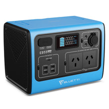Load image into Gallery viewer, Bluetti EB55 Portable Power Station 700W/537Wh LiFePO4 Battery Backup AU Plug for Home Emergency Outdoor Camping Blue
