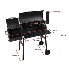 Load image into Gallery viewer, BBQ Smoker Charcoal Grill Roaster Portable Outdoor Camping Barbecue 2in1
